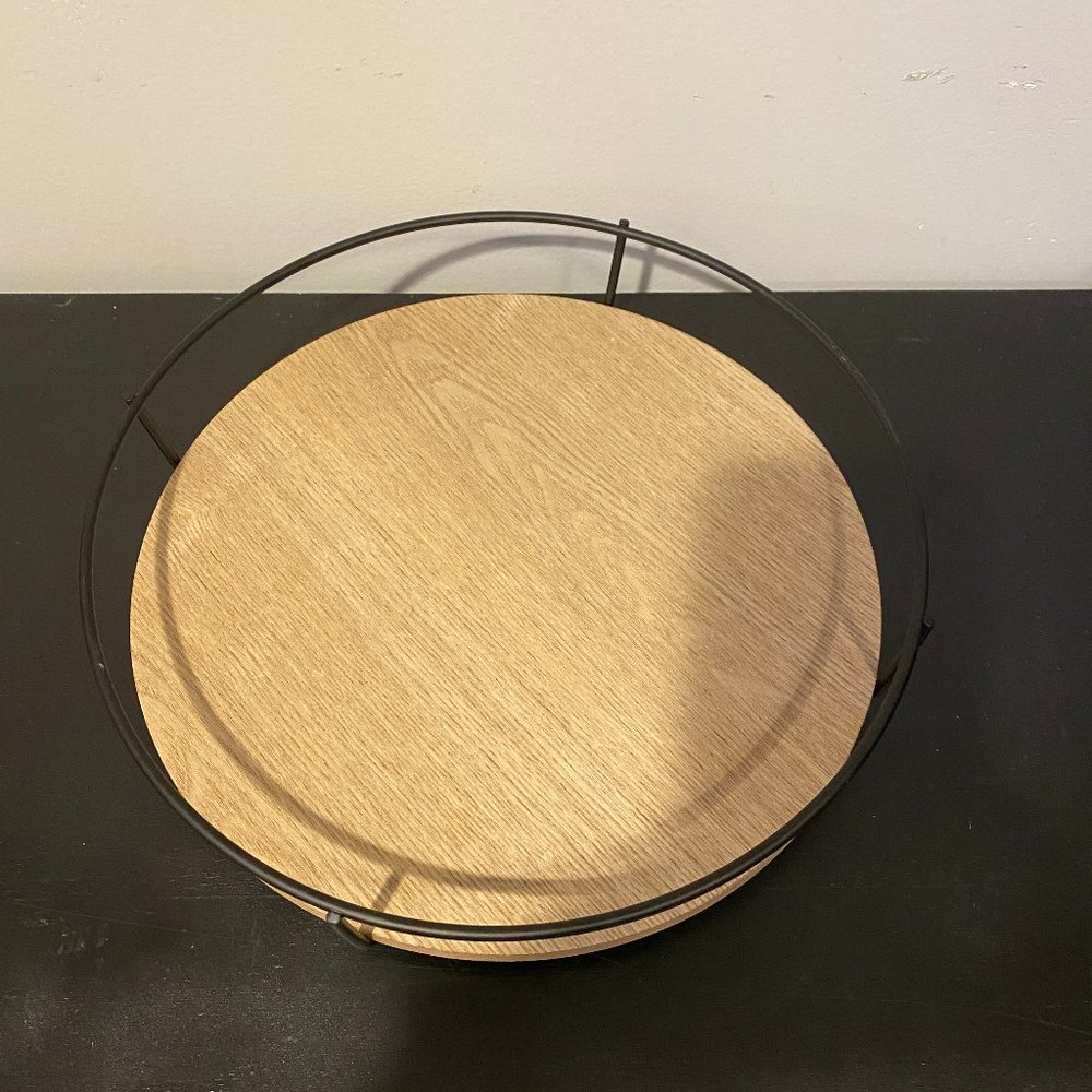 Target Lazy Susan Wood Black Metal